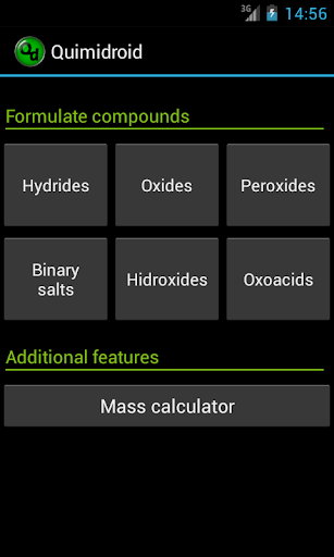 Quimidroid inorganic chemistry