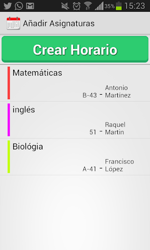 Horario