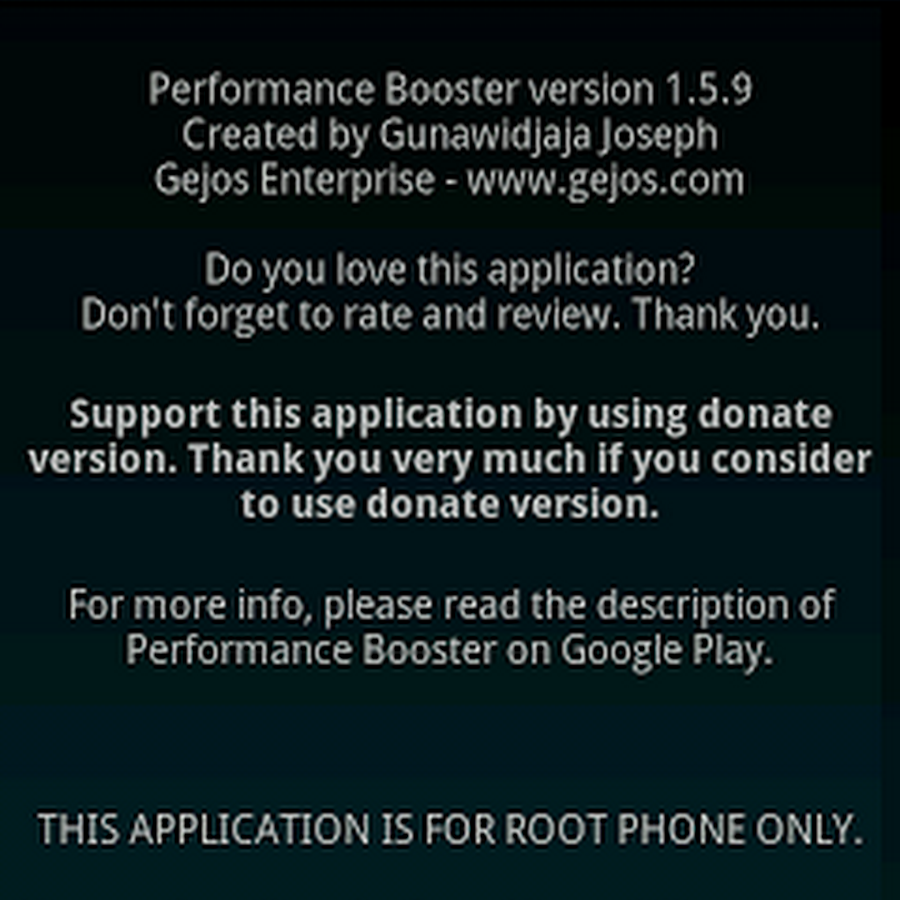Performance Booster root APK v3.5.9