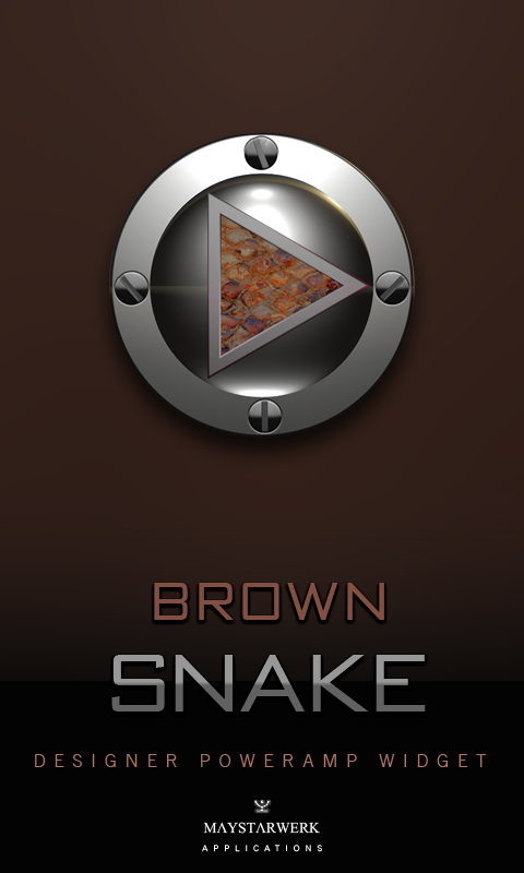 Android application Poweramp Widget Brown Snake screenshort