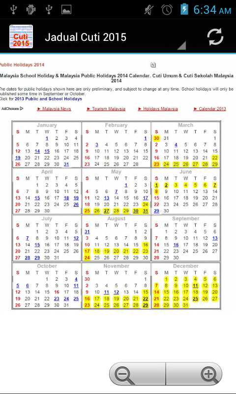 Kalender Cuti 2015 - Android Apps on Google Play