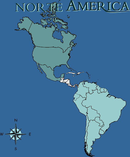 MAPA DE PAISES DE AMERICA