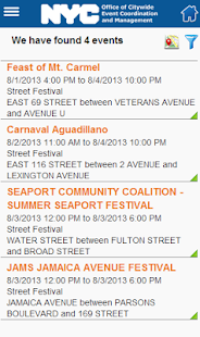 NYC Events Screenshots 1