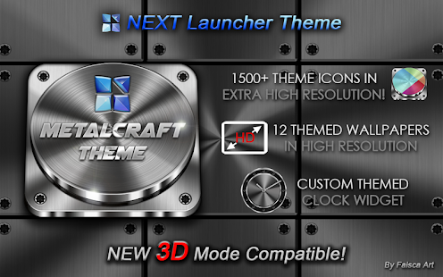 Next Launcher Theme Metalcraft