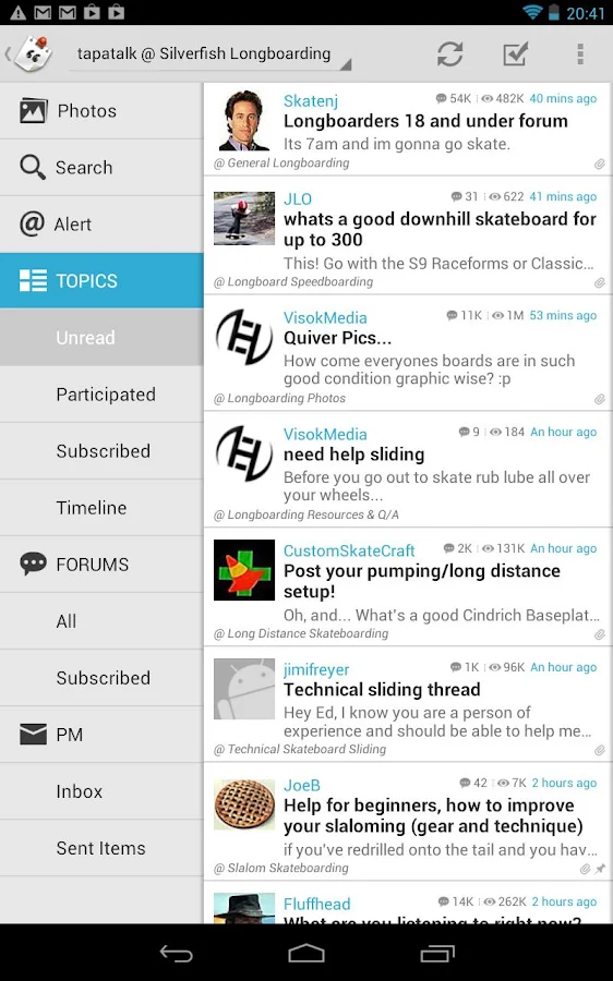 Tapatalk HD - Community Reader - screenshot