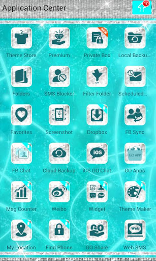 免費下載個人化APP|Bling Teal Heart Theme Go SMS app開箱文|APP開箱王