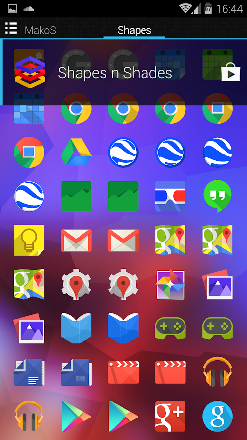 Shapes & Shades  icons&walls - screenshot