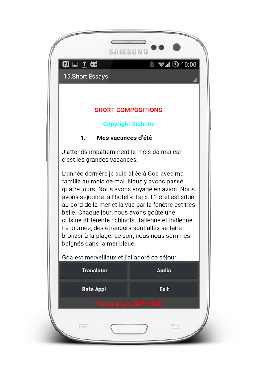 Study Mate French Grammar Screen 3