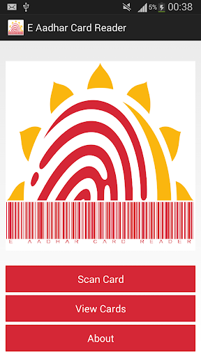 E Aadhaar Card Reader