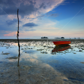Red Boat by Roem Hasadi - Landscapes Beaches