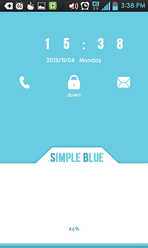 Simple Blue GO locker theme