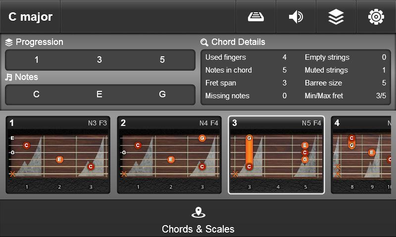 JamBox Pro Chords &amp; Scales Screen 2