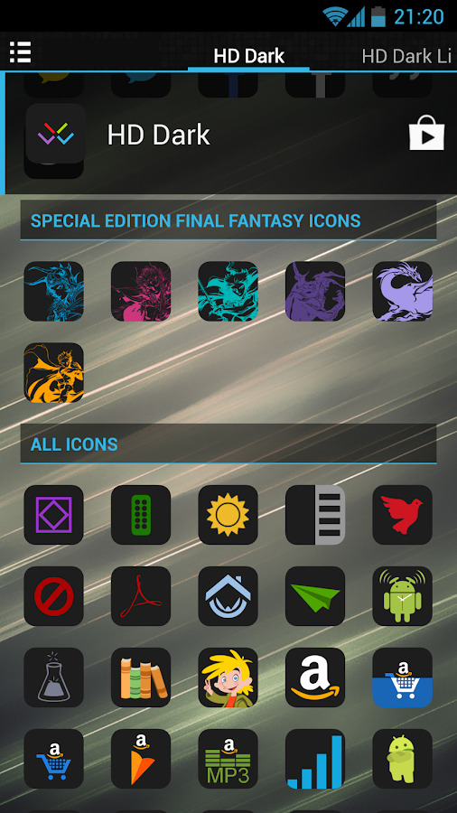    HD Dark Free - Icon Pack- screenshot  