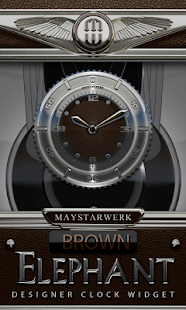 Clock Widget Brown Eleplant - náhled