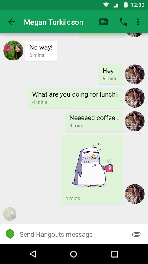 Hangouts - screenshot