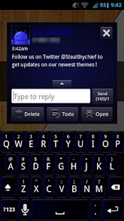 GO SMS Dark Blue Theme Screenshots 3