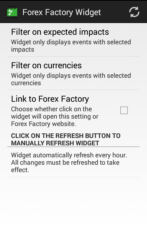 Forex Factory Widget Screen 3