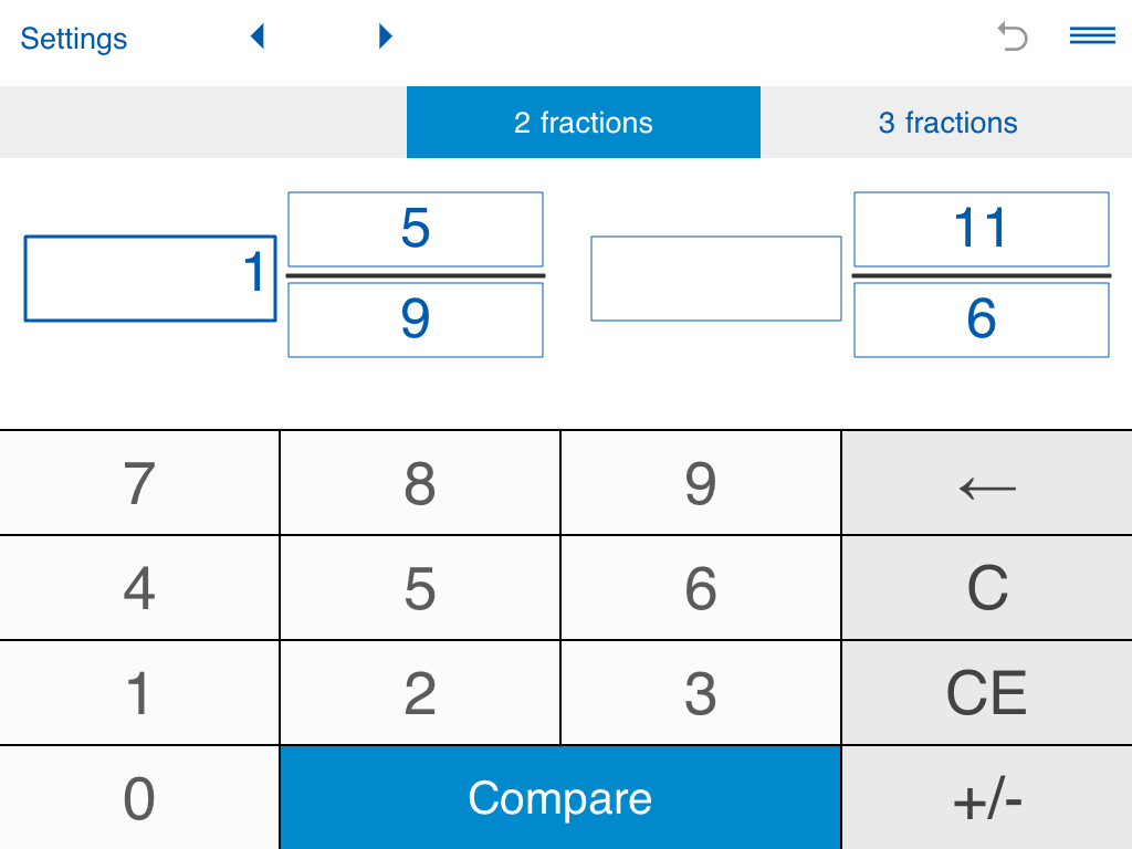 worksheet Compare Fractions compare fractions calculator android apps on google play screenshot