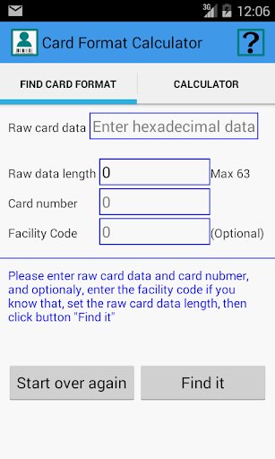 Card Format Calculator