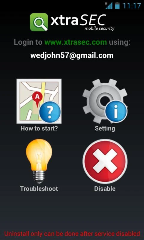 XtraSEC Phone Locator - screenshot