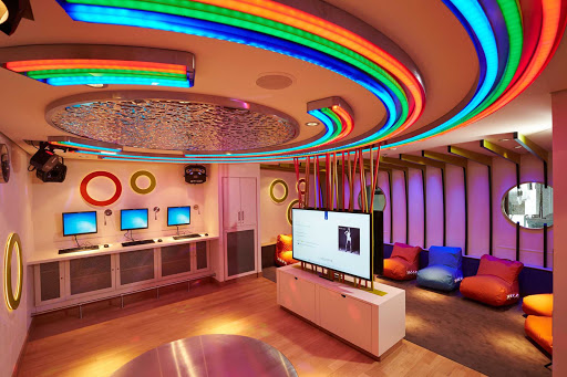 Guests ages 11 to 15 are welcome at the colorful, entertaining Teens Club aboard Europa 2.