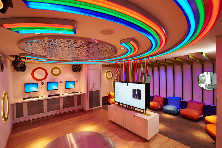 Guests ages 11 to 15 are welcome at the colorful, entertaining Teens Club aboard Europa 2.