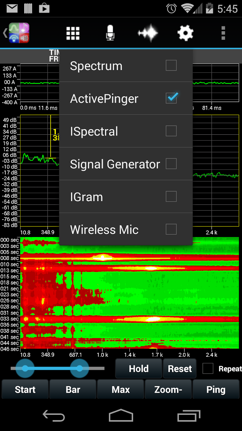 UltimateAudio FFT Spectrum Pro Screen 2