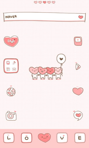 love pink dodol launcher theme