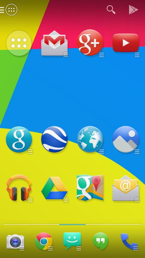 KitKat 4.4 Launcher Theme - screenshot