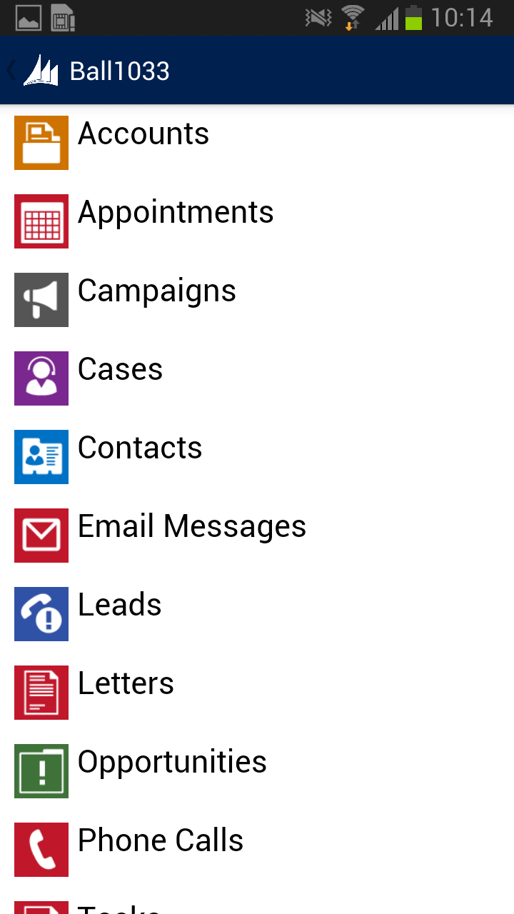 Dynamics CRM for phone express Screen 2