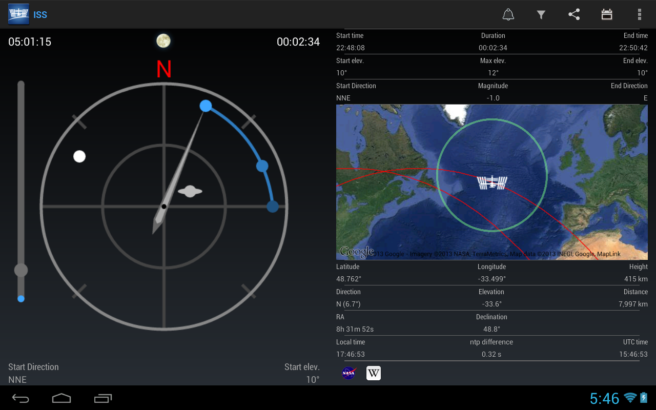 ISS Detector Satellite Tracker - Android Apps on Google Play