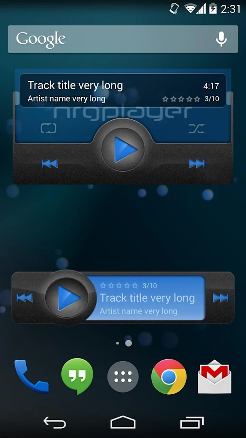 NRGplayer music player - screenshot