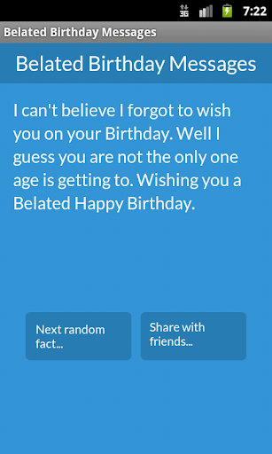 Belated Birthday Messages