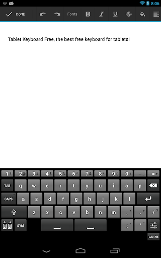 【免費工具App】Tablet Keyboard Free-APP點子