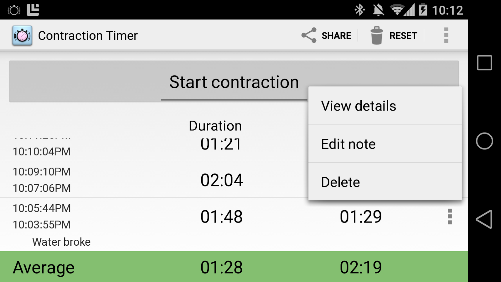 Contraction Timer Android Apps on Google Play