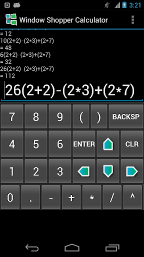 Window Shopper Calculator