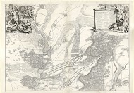 Kaart van de Slag bij Höchstädt (bovenste helft), 1704