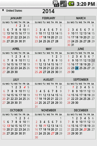 Year At A Glance