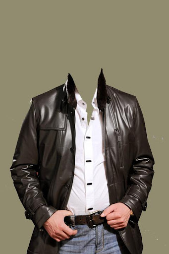 【免費攝影App】Leather Coat of Man Photo Suit-APP點子