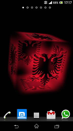 3D Shqipëri Cube Flag LWP