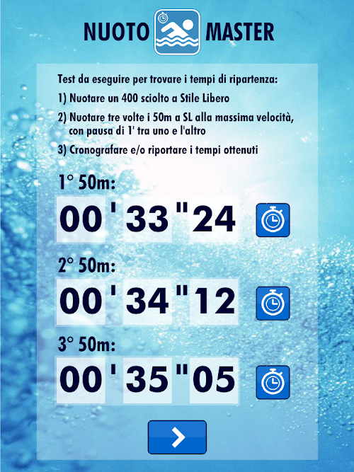 Android application Nuoto Master screenshort