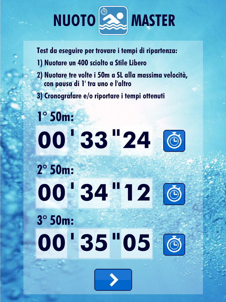 Nuoto Master Screen 1