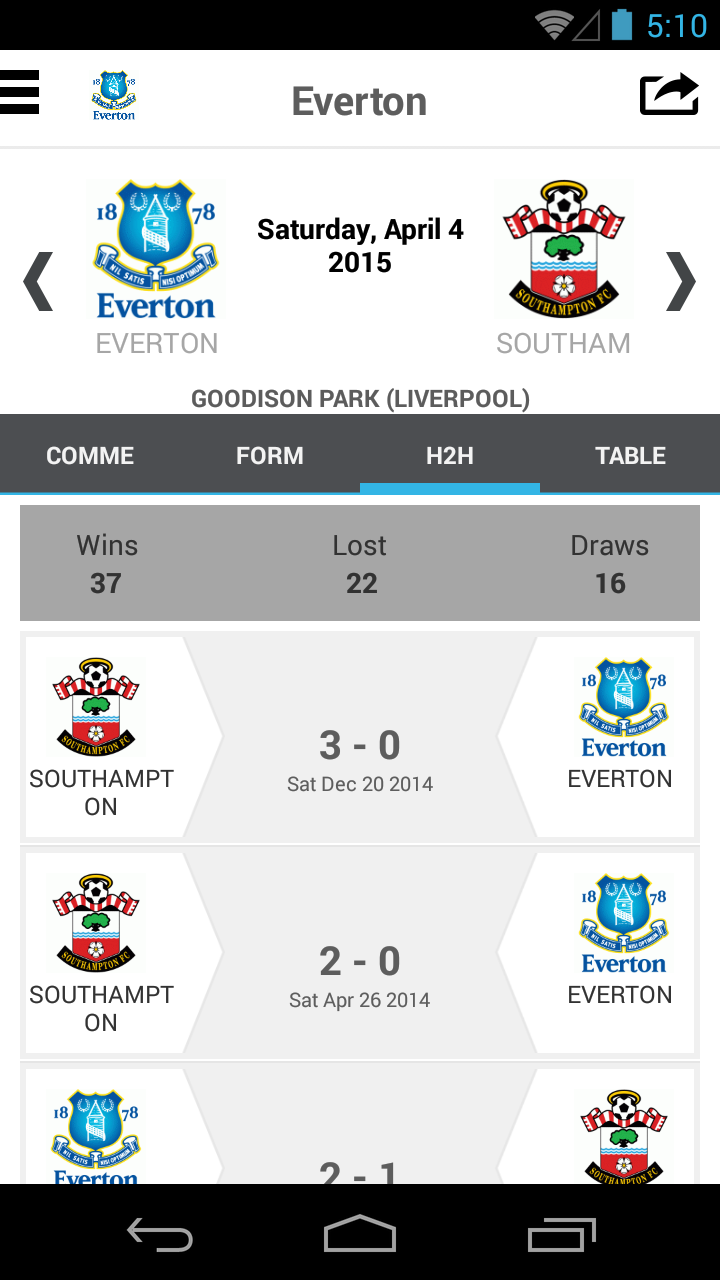 LIVE &amp; Unlimited for Everton Screen 3