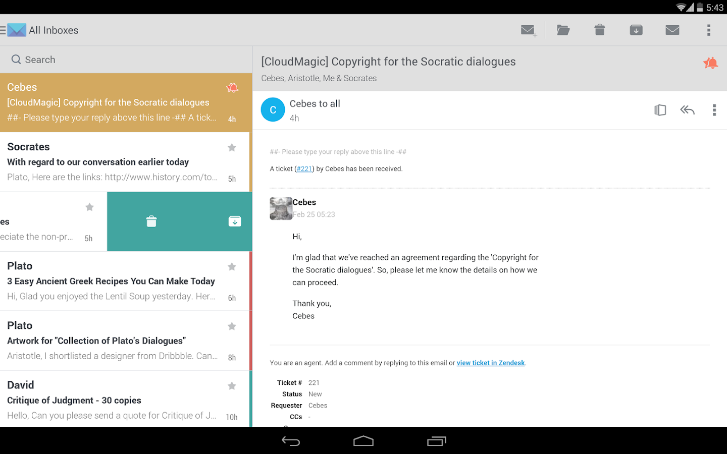 CloudMagic - Free Email App - screenshot