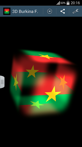 3D Burkina Faso Cube Flag LWP