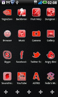 Download Red Glow Icon pack for LP APK for Android