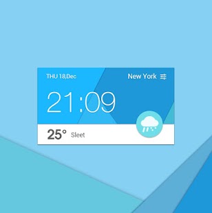 Material design weather widget