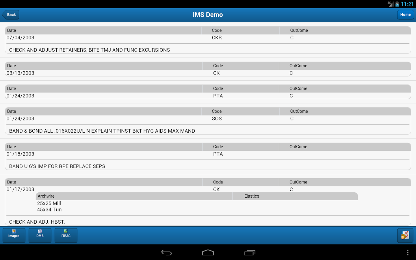   IMS Mobile: screenshot 