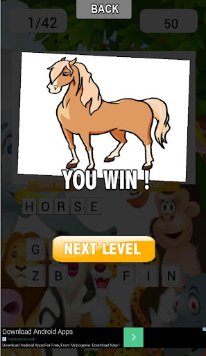 【免費教育App】CARTOON ANIMAL GUESS QUIZ GAME-APP點子