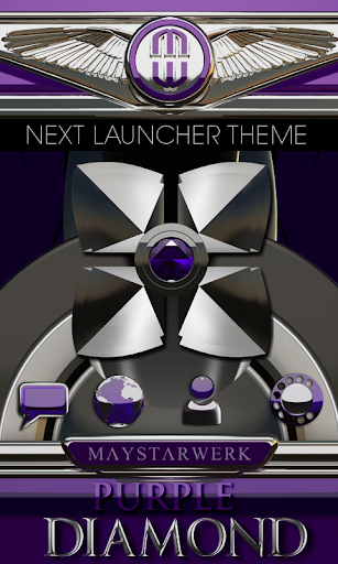 Next Launcher theme Purple Dia